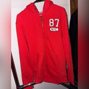 Aeropostale Bright Red Hoodie with NYC Detail